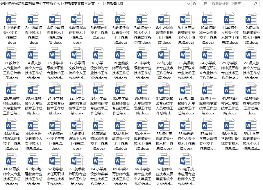 教师评职称评审幼儿园初高中小学教师个人工作总结专业技术范文