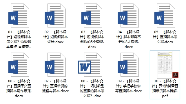 短视频脚本设计创作技巧和案例参考资料合集