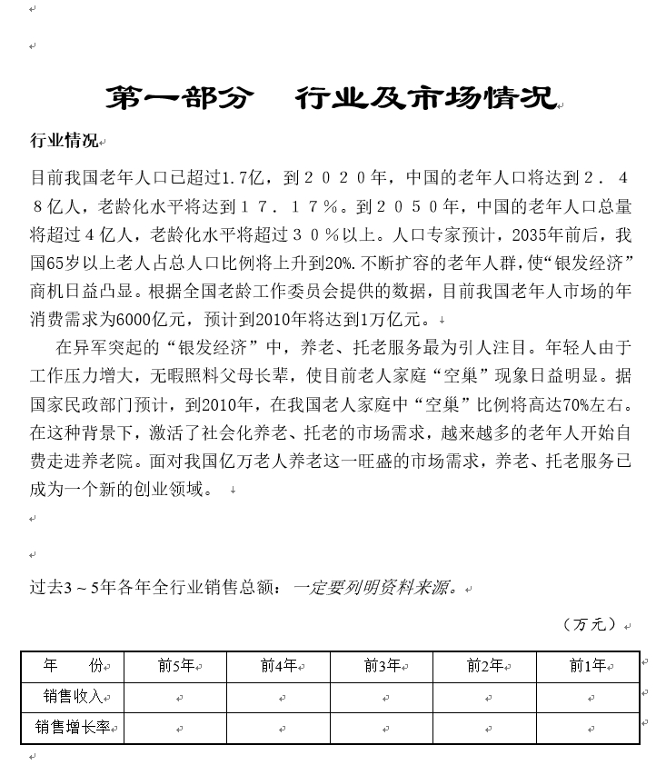 创业计划书商业计划策划模板Word格式范文大全