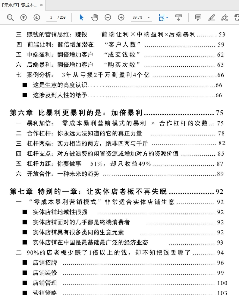 零成本暴利营销赚钱的秘密PDF秘籍