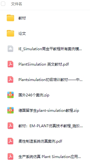 plant simulation视频教程资料，约300加案例实操编程教程